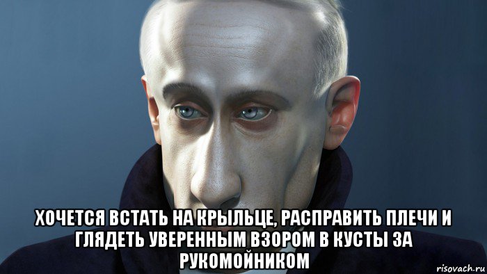  хочется встать на крыльце, расправить плечи и глядеть уверенным взором в кусты за рукомойником