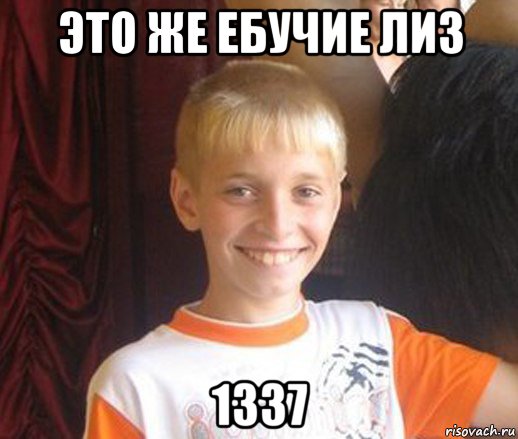 это же ебучие лиз 1337, Мем Типичный школьник