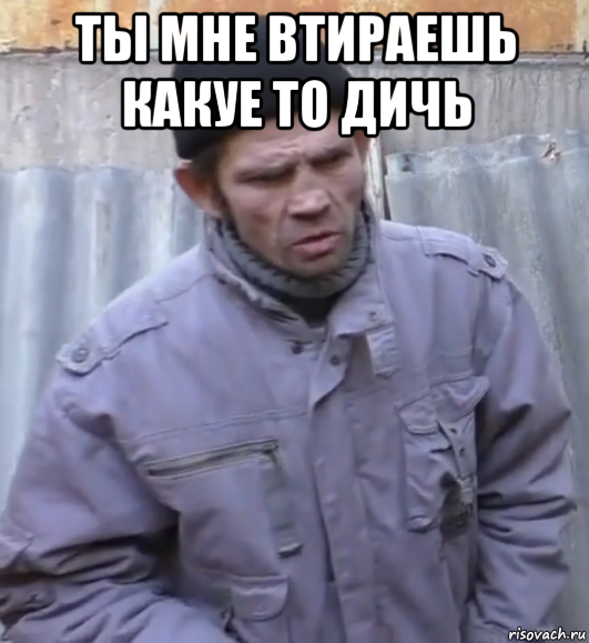 ты мне втираешь какуе то дичь 