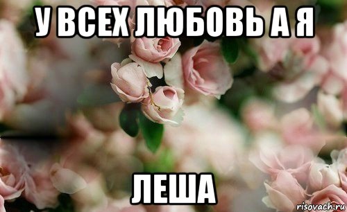 у всех любовь а я леша