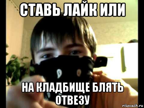 ставь лайк или на кладбище блять отвезу