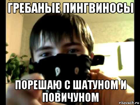 гребаные пингвиносы порешаю с шатуном и повичуном