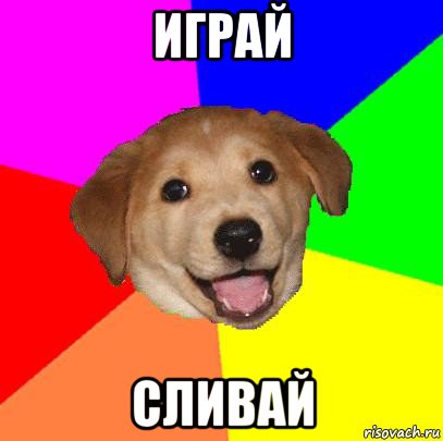 играй сливай, Мем Advice Dog