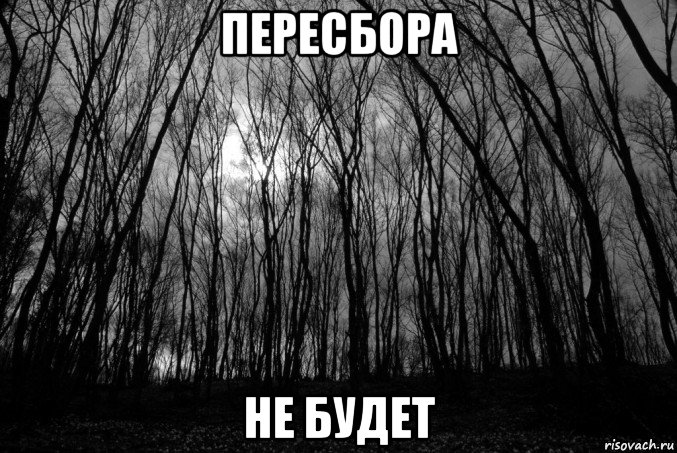 пересбора не будет, Мем Безысходность