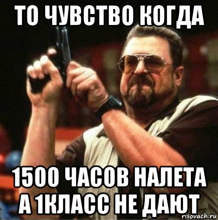 то чувство когда 1500 часов налета а 1класс не дают, Мем Большой Лебовски