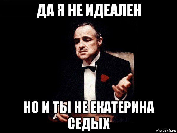 да я не идеален но и ты не екатерина седых, Мем дон