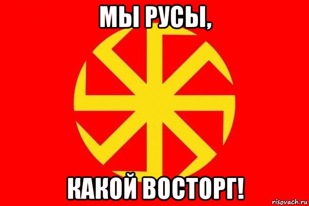 мы русы, какой восторг!, Мем Флаг родноверов