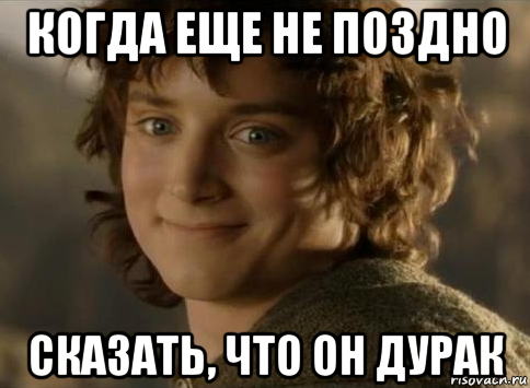 когда еще не поздно сказать, что он дурак