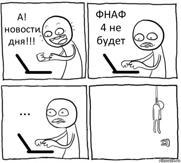 А! новости дня!!! ФНАФ 4 не будет ... 