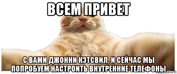 всем привет с вами джонни кэтсвил, и сейчас мы попробуем настроить внутренние телефоны, Мем   Кэтсвилл