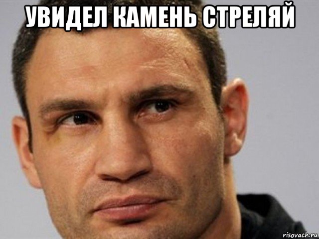 увидел камень стреляй 