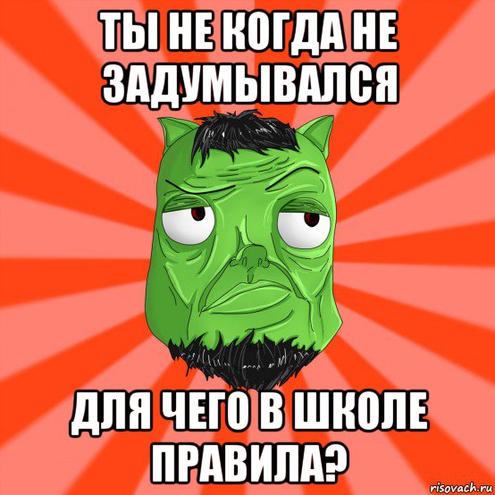 ты не когда не задумывался для чего в школе правила?, Мем Лицо Вольнова когда ему говорят