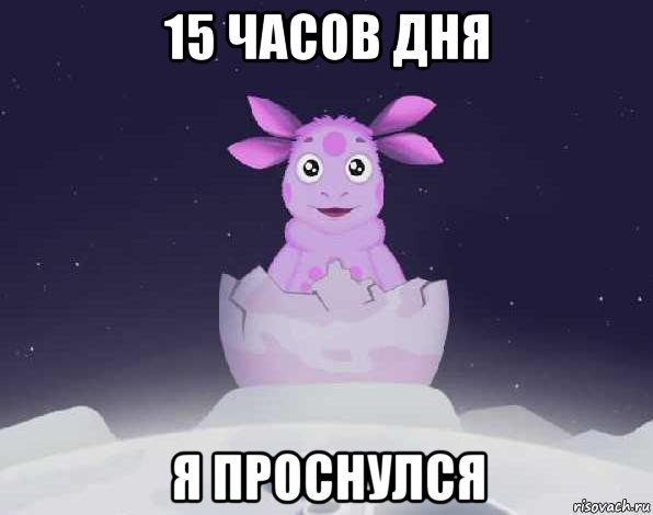 15 часов дня я проснулся