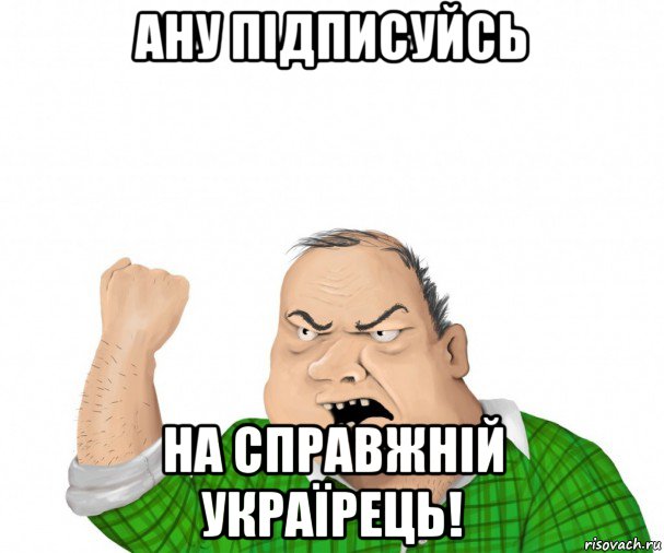 ану підписуйсь на справжній україрець!, Мем мужик