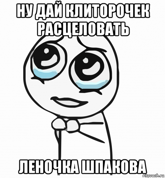 ну дай клиторочек расцеловать леночка шпакова, Мем  ну пожалуйста (please)