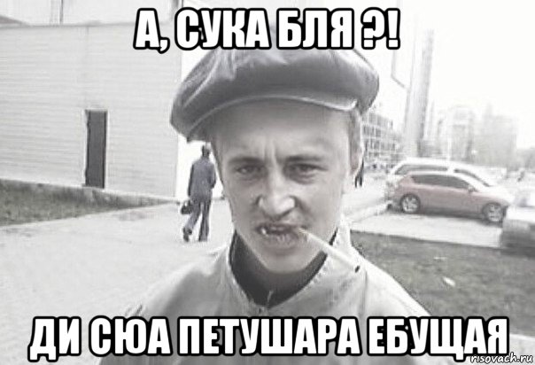 а, сука бля ?! ди сюа петушара ебущая, Мем Пацанська философия