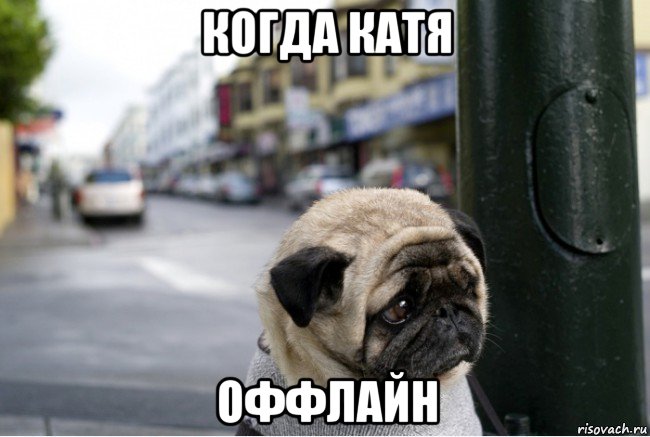 когда катя оффлайн, Мем пЕЧАЛЬ