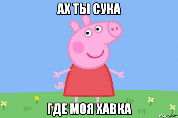 ах ты сука где моя хавка, Мем Пеппа