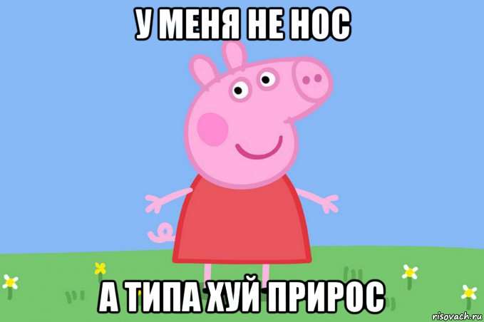 у меня не нос а типа хуй прирос, Мем Пеппа