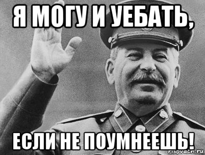 я могу и уебать, если не поумнеешь!