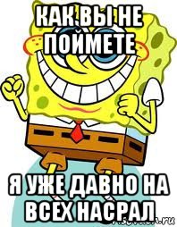 как вы не поймете я уже давно на всех насрал, Мем спанч боб