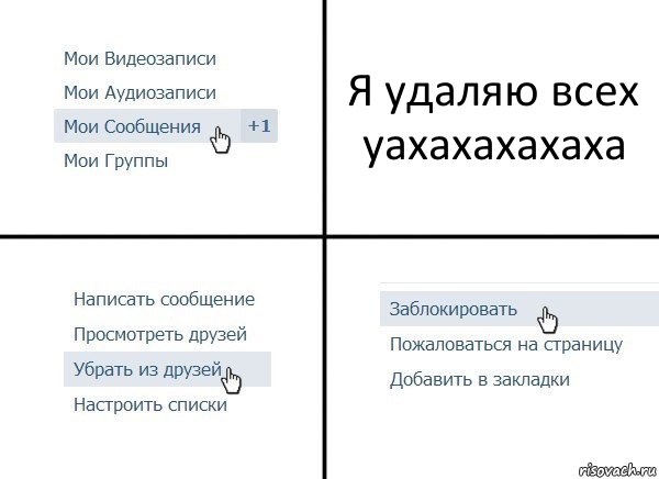 Я удаляю всех уахахахахаха, Комикс  Удалить из друзей