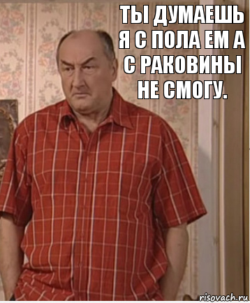 ты думаешь я с пола ем а с раковины не смогу., Комикс Николай Петрович Воронин