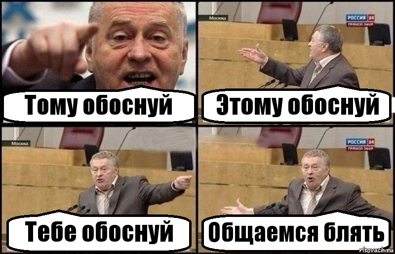 Тому обоснуй Этому обоснуй Тебе обоснуй Общаемся блять, Комикс Жириновский