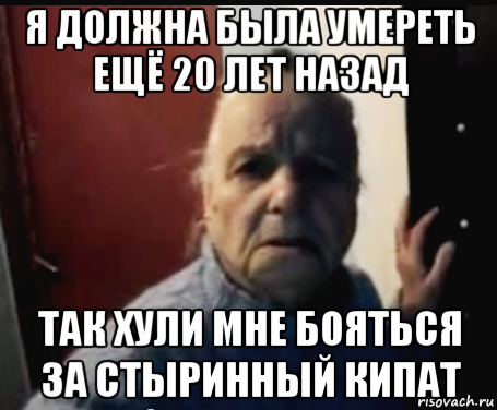я должна была умереть ещё 20 лет назад так хули мне бояться за стыринный кипат, Мем аносова вал