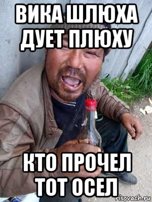 вика шлюха дует плюху кто прочел тот осел