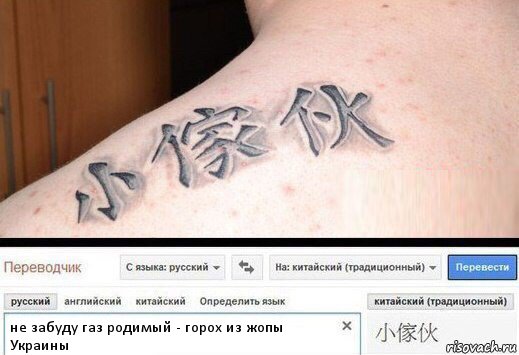 не забуду газ родимый - горох из жопы Украины, Комикс  Китайская татуировка