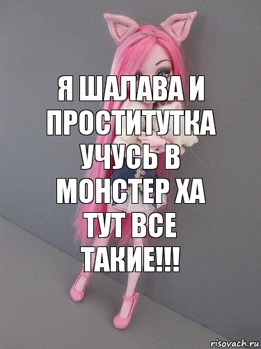 Я шалава и проститутка учусь в монстер ха тут все такие!!!