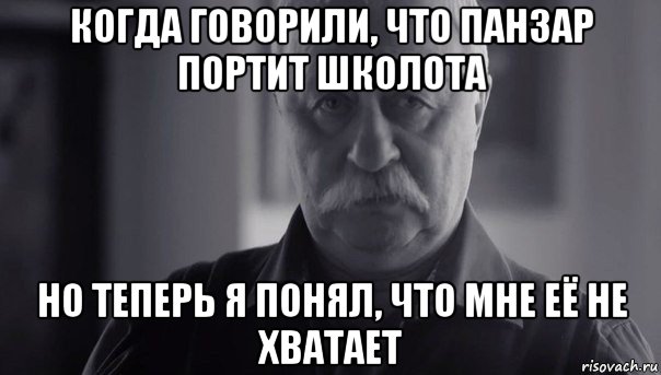 когда говорили, что панзар портит школота но теперь я понял, что мне её не хватает, Мем Не огорчай Леонида Аркадьевича