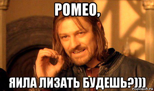 ромео, яила лизать будешь?))), Мем Нельзя просто так взять и (Боромир мем)