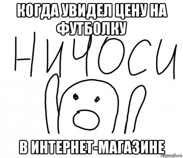 когда увидел цену на футболку в интернет-магазине, Мем  Ничоси