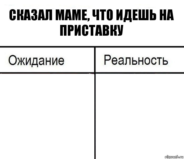 Сказал маме, что идешь на приставку  , Комикс  Ожидание - реальность