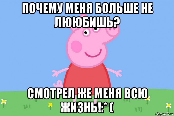 почему меня больше не лююбишь? смотрел же меня всю жизнь!:* (, Мем Пеппа