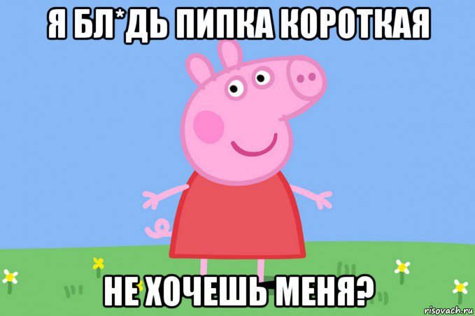 я бл*дь пипка короткая не хочешь меня?, Мем Пеппа