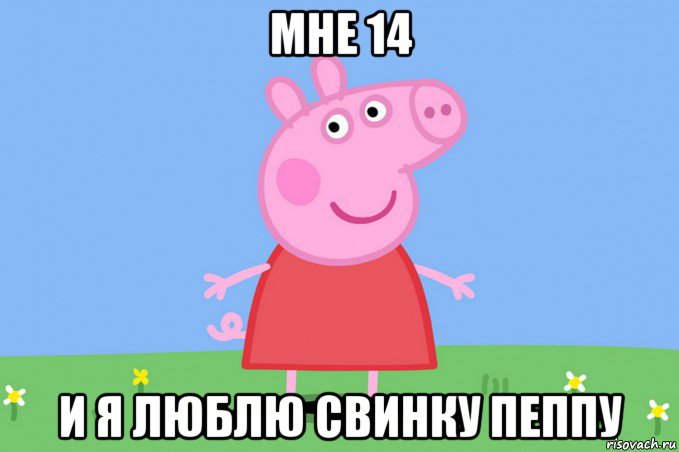 мне 14 и я люблю свинку пеппу, Мем Пеппа