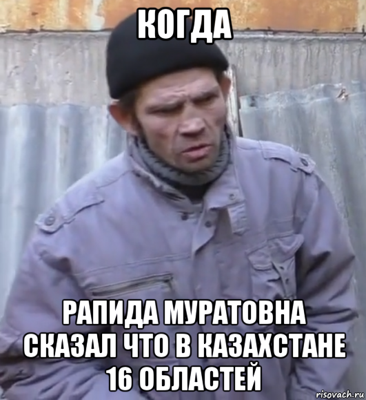 когда рапида муратовна сказал что в казахстане 16 областей, Мем  Ты втираешь мне какую то дичь