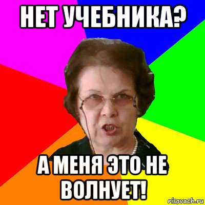 нет учебника? а меня это не волнует!, Мем Типичная училка