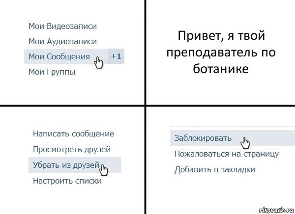 Привет, я твой преподаватель по ботанике, Комикс  Удалить из друзей