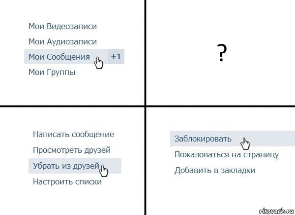 ?, Комикс  Удалить из друзей