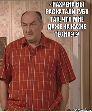 - Нахрена вы раскатали губу так, что мне даже на кухне тесно?!?, Комикс Николай Петрович Воронин