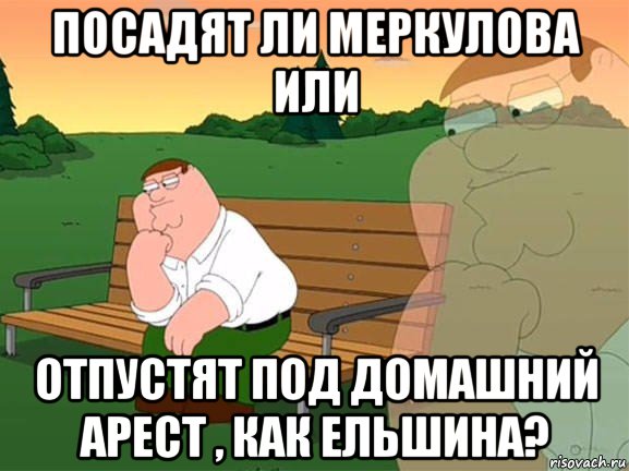 посадят ли меркулова или отпустят под домашний арест , как ельшина?, Мем Задумчивый Гриффин