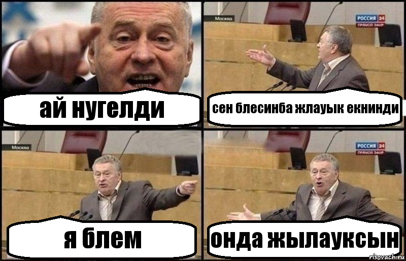 ай нугелди сен блесинба жлауык екнинди я блем онда жылауксын, Комикс Жириновский