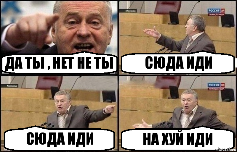 ДА ТЫ , НЕТ НЕ ТЫ СЮДА ИДИ СЮДА ИДИ НА ХУЙ ИДИ, Комикс Жириновский