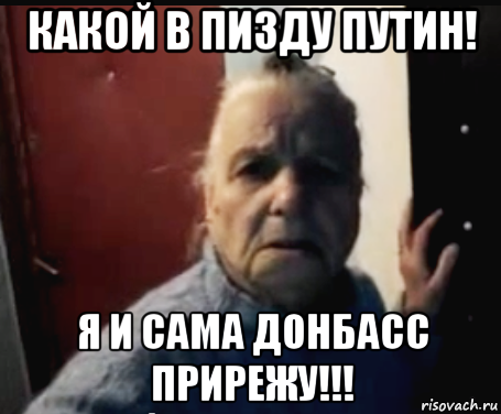 какой в пизду путин! я и сама донбасс прирежу!!!