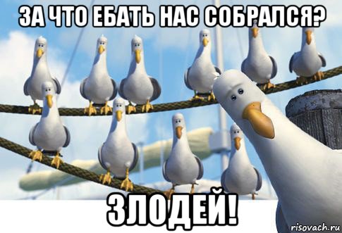 за что ебать нас собрался? злодей!