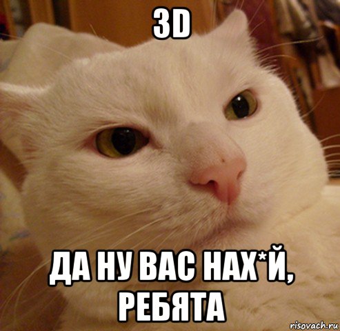 3d да ну вас нах*й, ребята, Мем Дерзкий котэ